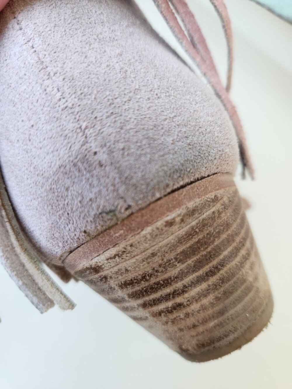Free People Lawless Pastel Suede Fringe Western Boots Cowgirl Festival Boho Cute - Picture 13 of 13